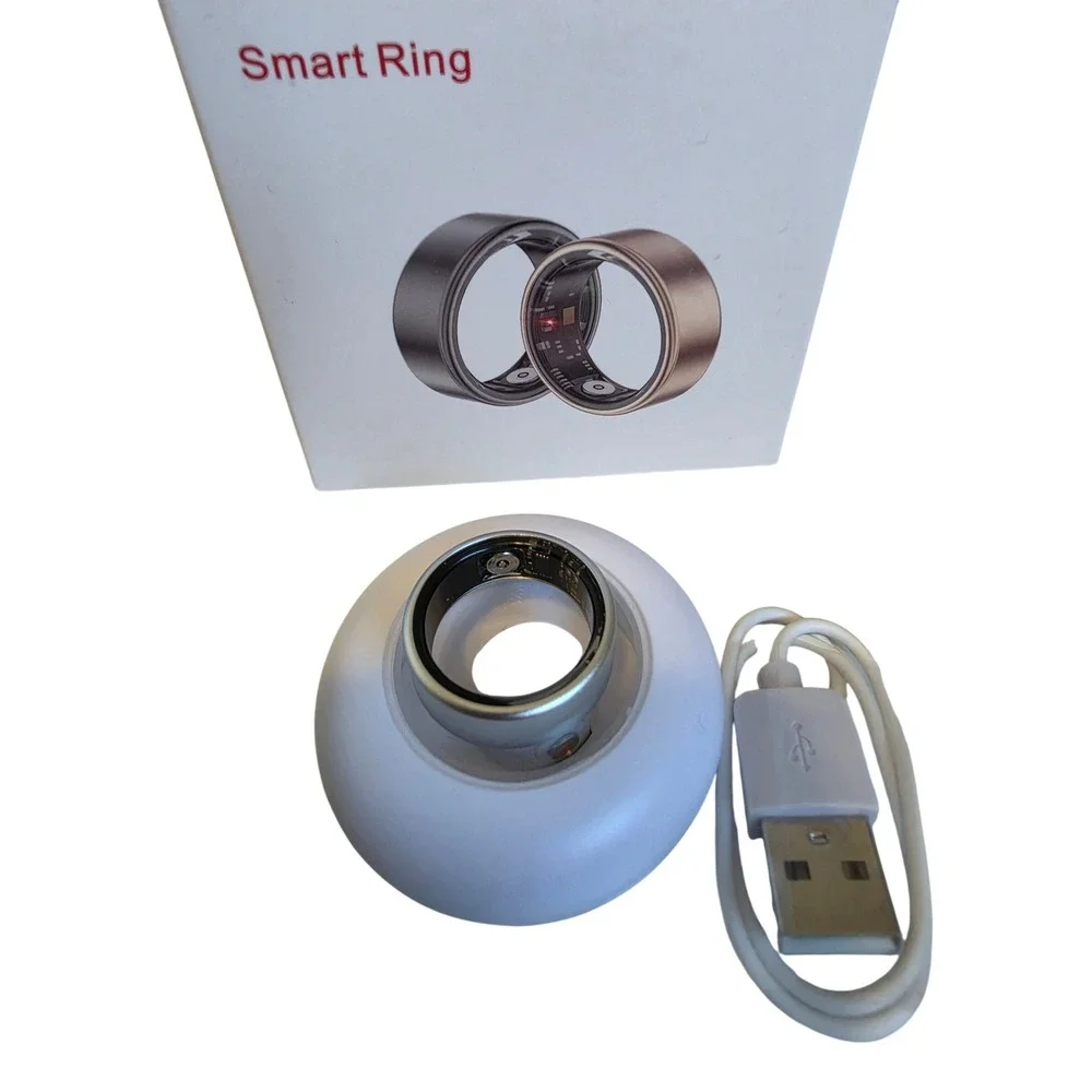 JRing Smart Ring Size‎ 9 Silver Fitness Tracker Heart Rate Monitor Wearable